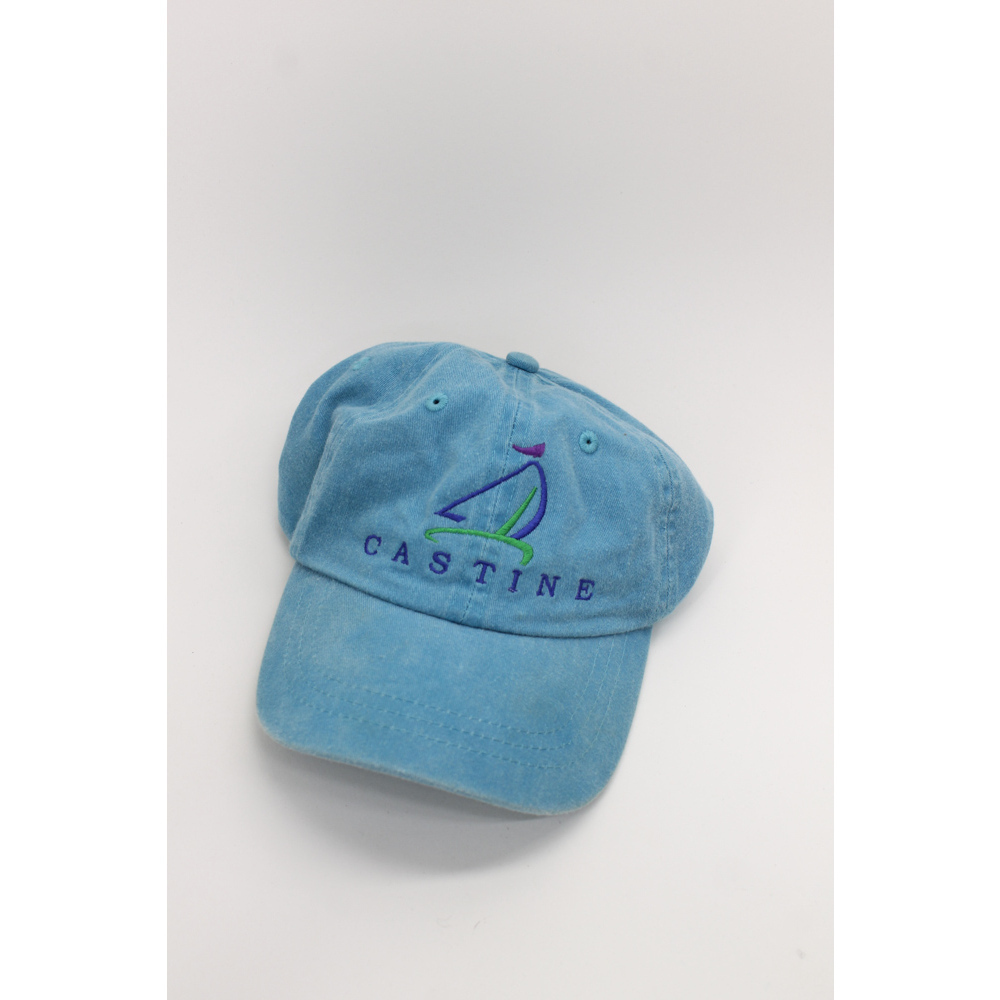 Castine Maine sailboat Adams quality blue cotton kids hat